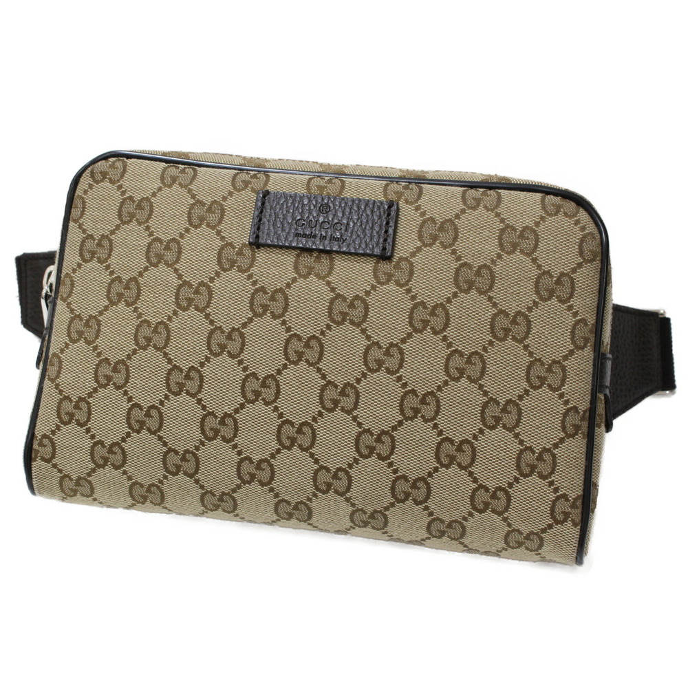 GUCCI Body Bag Beige Tan Dark Brown Black